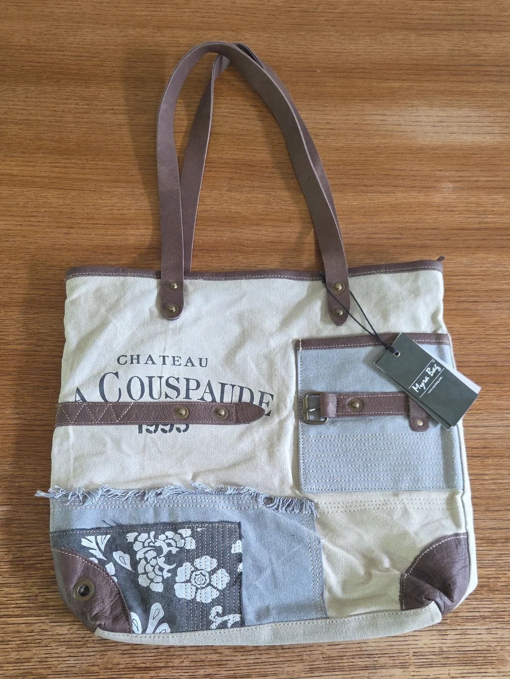 NWT Myra Bag French Countryside Patchwork Canvas Tote